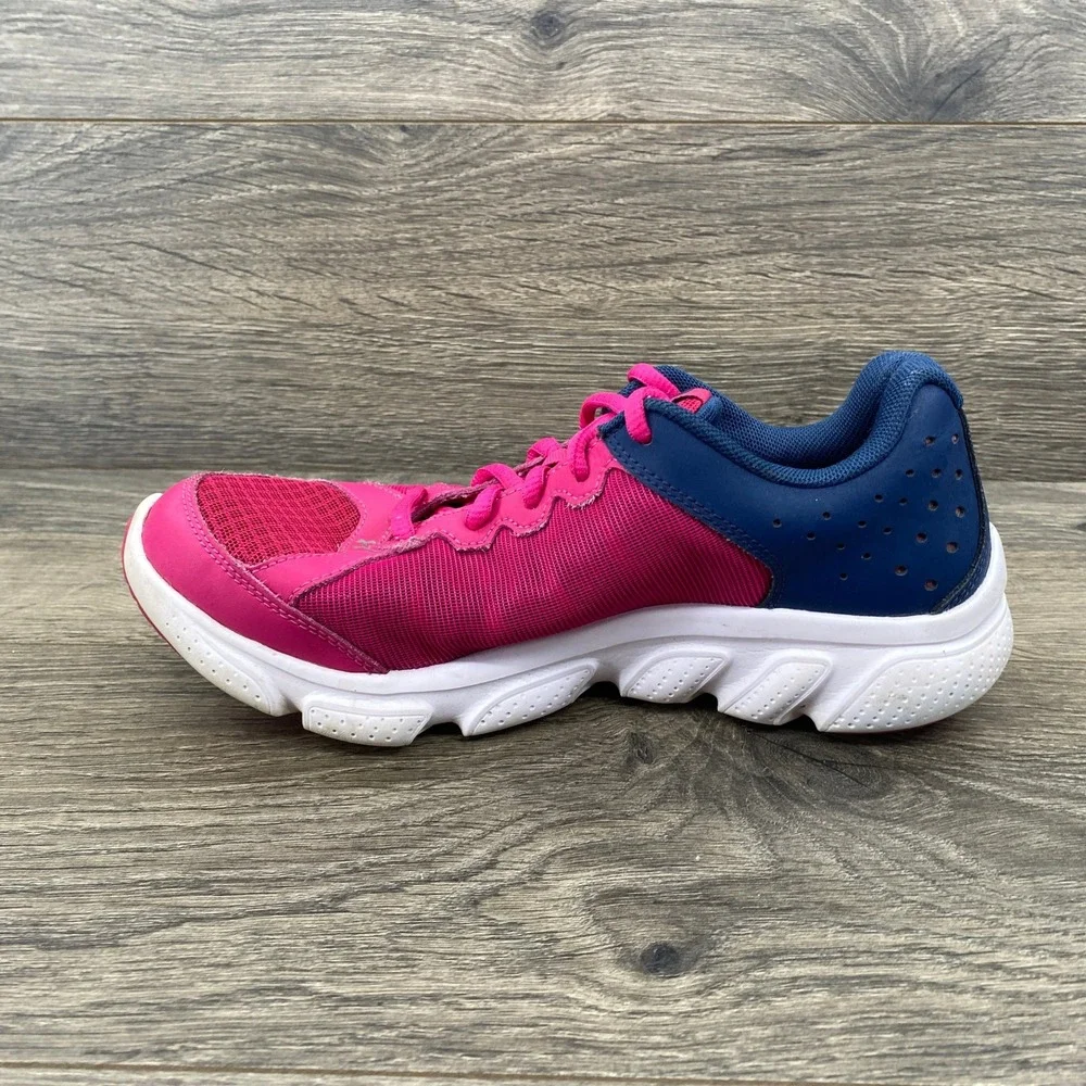 Under Armour Assert 6 Running Shoes Kids Size 4.5Y Pink Navy Blue 1266320-652